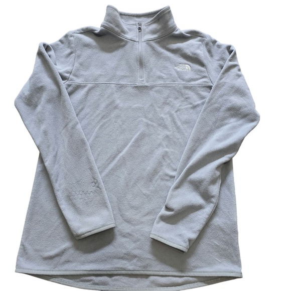 The North Face Jackets & Blazers - The North Face White Fleece Quarter Zip Jacket Women's Size Small‎